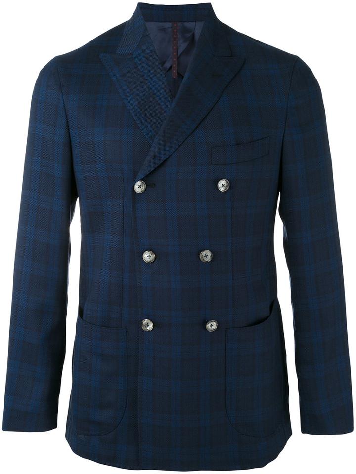 Biagio Santaniello - Double Breasted Blazer - Men - Viscose/wool - 56, Blue, Viscose/wool