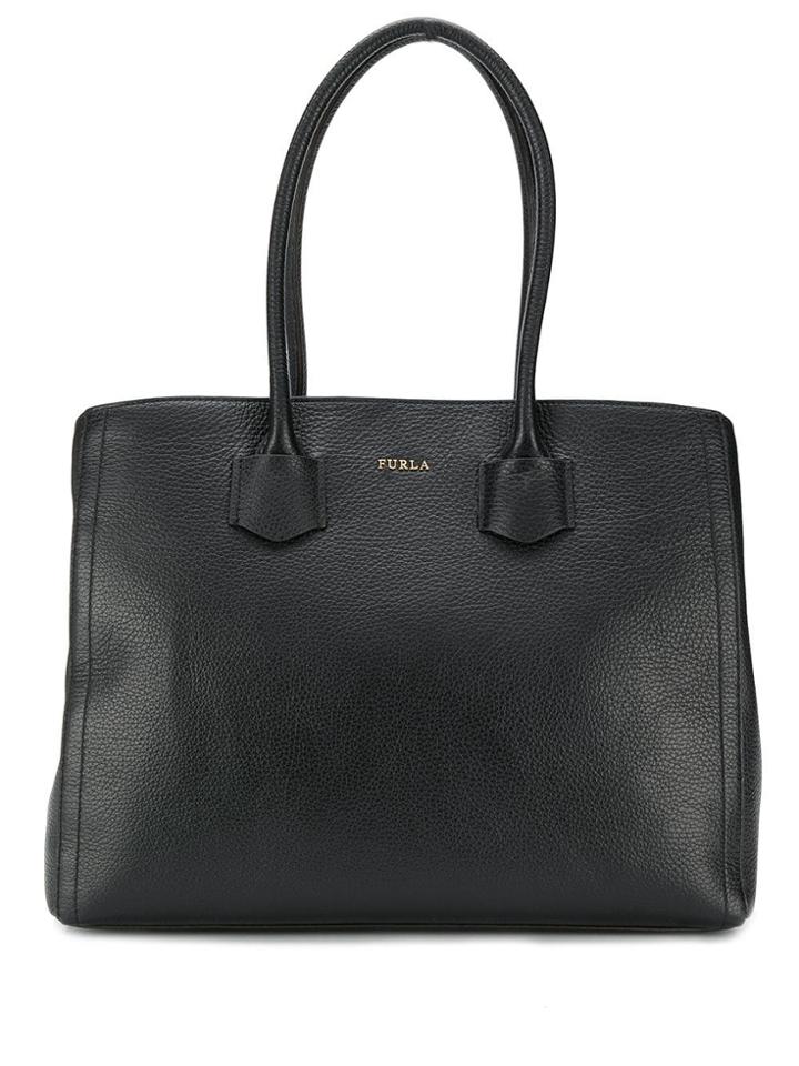 Furla Pebbled Effect Tote - Black