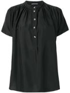 Alberta Ferretti Flared Button Blouse - Black