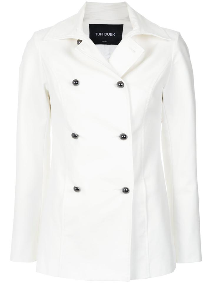 Tufi Duek Double Breasted Blazer - White