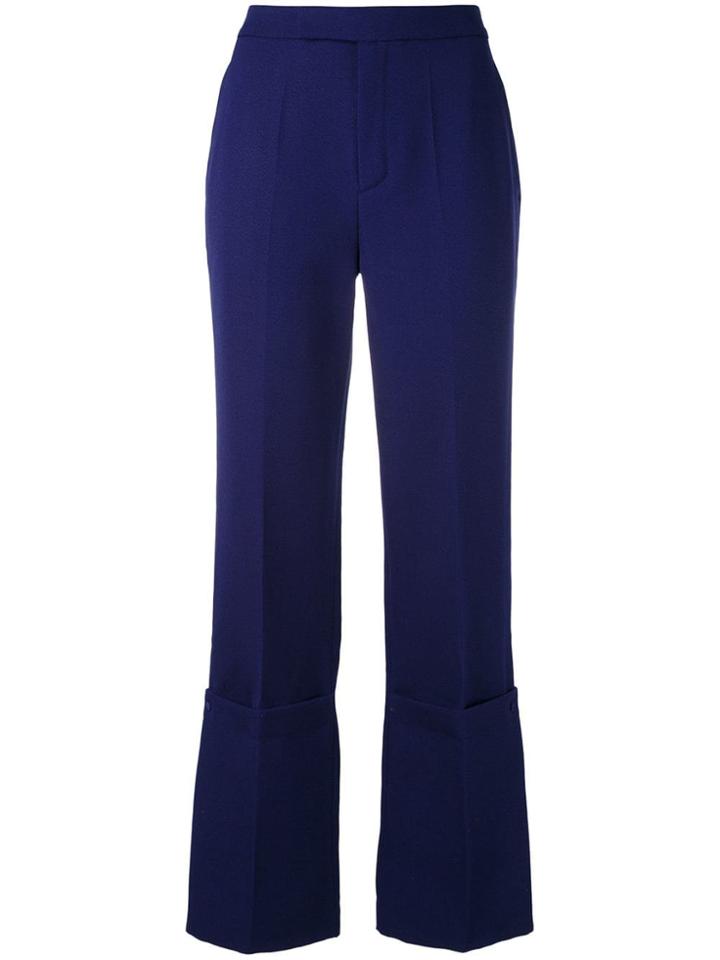 Ports 1961 Layered Flared Trousers - Blue