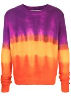 The Elder Statesman Cashmere Tie-dye Jumper - Orange