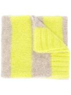 Closed Striped Scarf - Yellow
