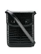 Maison Margiela Crocodile Effect Mini Shoulder Bag - Black
