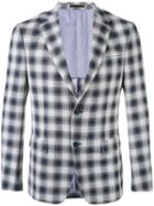 Z Zegna - Checked Blazer - Men - Spandex/elastane/cupro/wool - 50, Blue, Spandex/elastane/cupro/wool