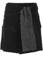 Uma Raquel Davidowicz Wrap Style Skirt - Black