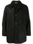 Canali Waxed Leather Jacket - Brown