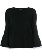 Roberto Collina Flared Sleeve Knit Jumper - Black