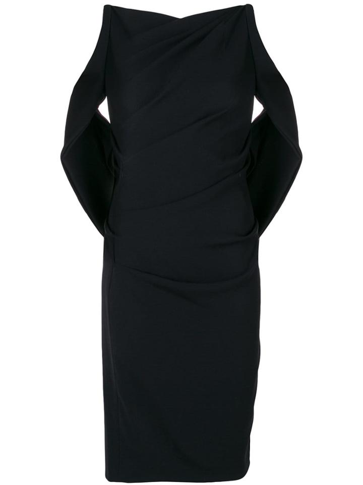 Talbot Runhof Sash Detail Fitted Dress - Black