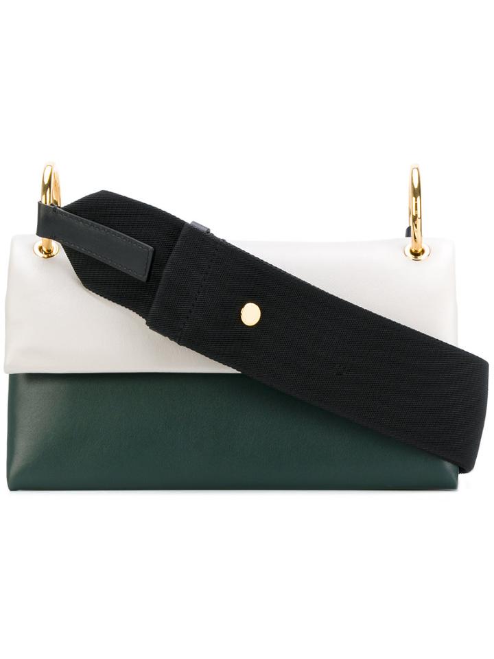 Marni - Beat Shoulder Bag - Women - Lamb Skin/leather/nylon/metal (grey) - One Size, Lamb Skin/leather/nylon/metal