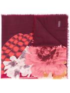 Dries Van Noten Floral Print Scarf, Women's, Black, Silk/modal