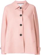Harris Wharf London Single Breasted Short Coat - Pink & Purple