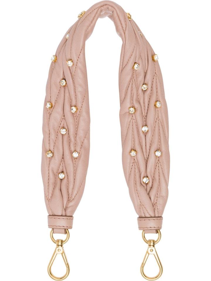 Miu Miu Matelassé Bag Strap - Pink