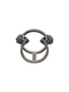Alexander Mcqueen Skull Cuff Ring - Metallic