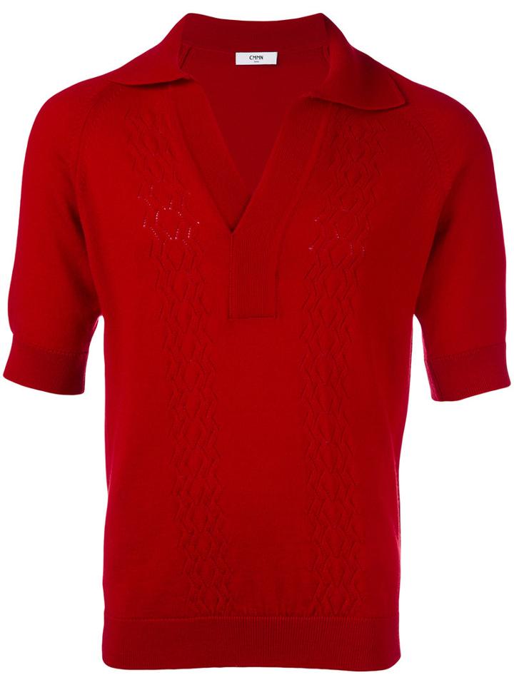 Cmmn Swdn - Remi Shortsleeved Jumper - Men - Merino - Xs, Red, Merino