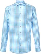 Eton Gingham Button Shirt - Blue