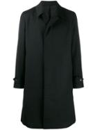 Caruso Straight Fit Coat - Black
