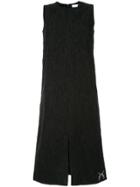 Roarguns Front Slit V-neck Dress - Black