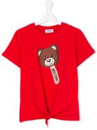 Moschino Kids Teen Teddy Bear Print T-shirt - Red