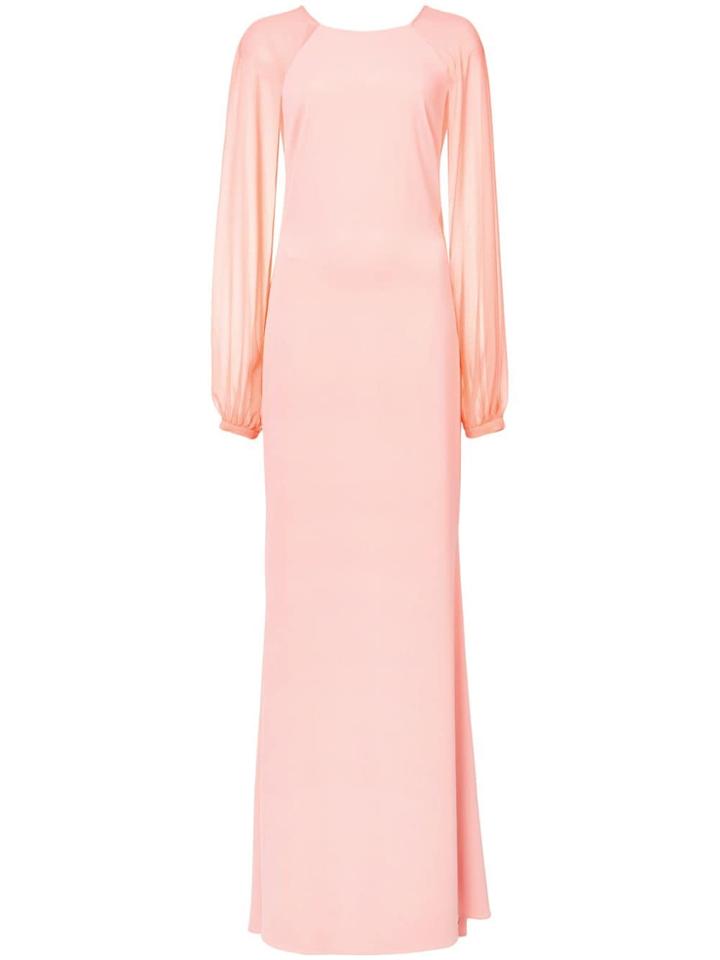 Badgley Mischka Longsleeved Gown - Pink