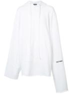 Raf Simons - Elongated Sleeve Hoodie - Men - Cotton - One Size, White, Cotton