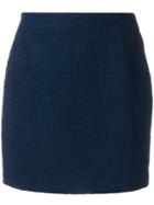 Alessandra Rich Fitted Mini Skirt - Blue