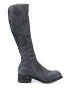 Guidi Zip Front Knee Boots - Grey