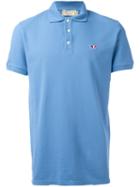 Maison Kitsuné Embroidered Logo Polo Shirt, Men's, Size: Xl, Blue, Cotton
