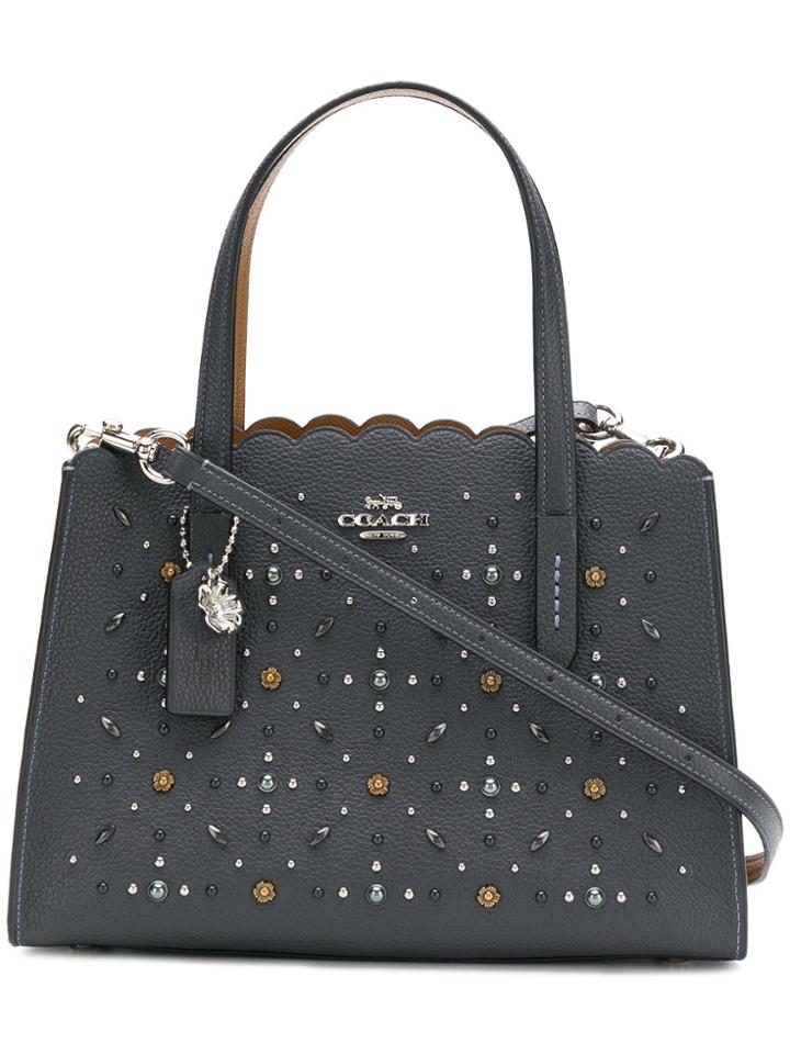 Coach Jewelled Logo Tote Bag - Blue