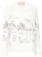 Marni Illustrated Pyjama Shirt - White