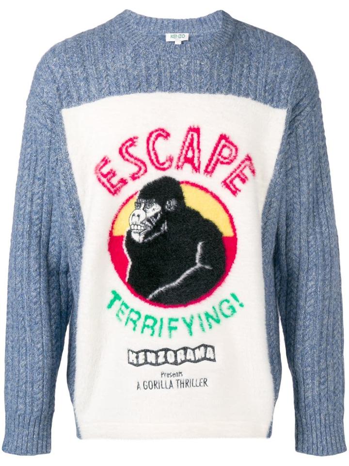 Kenzo Escape Round Neck Sweater - White