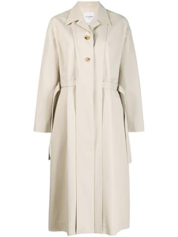 Le 17 Septembre Belted Single Breasted Coat - Neutrals