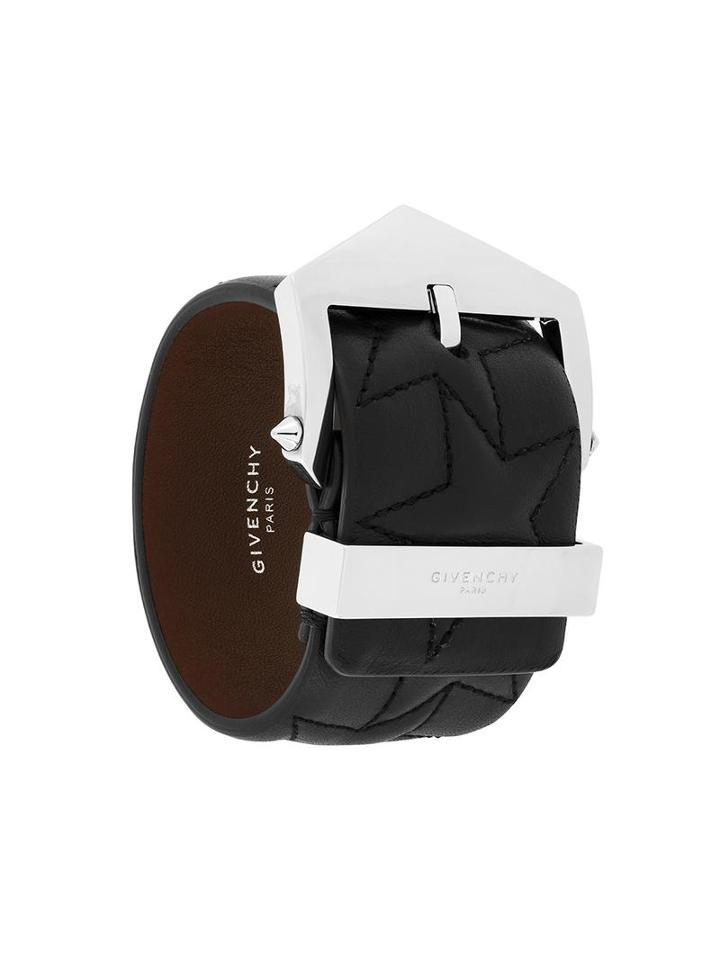 Givenchy Quilted Star Buckle Cuff, Women's, Size: Medium, Black