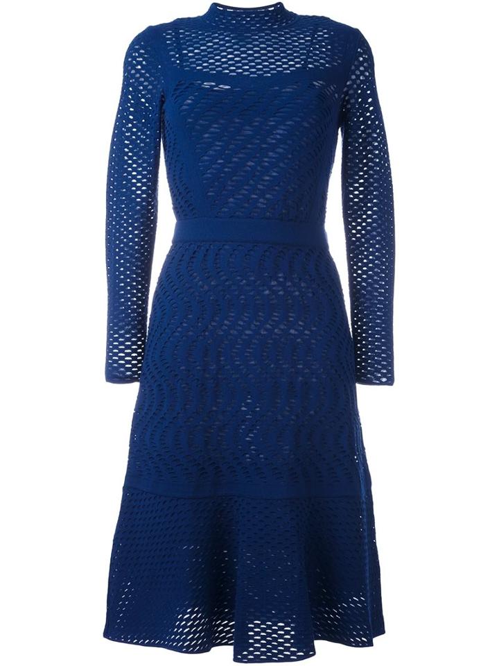 M Missoni Cut-out Detail Dress, Women's, Size: 42, Blue, Polyester/polyamide/viscose