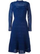 M Missoni Cut-out Detail Dress, Women's, Size: 42, Blue, Polyester/polyamide/viscose
