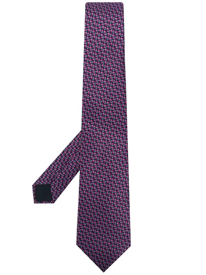 Lanvin Micro Pattern Tie - Pink