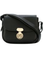 Giorgio Armani Small Foldover Shoulder Bag, Women's, Black, Leather