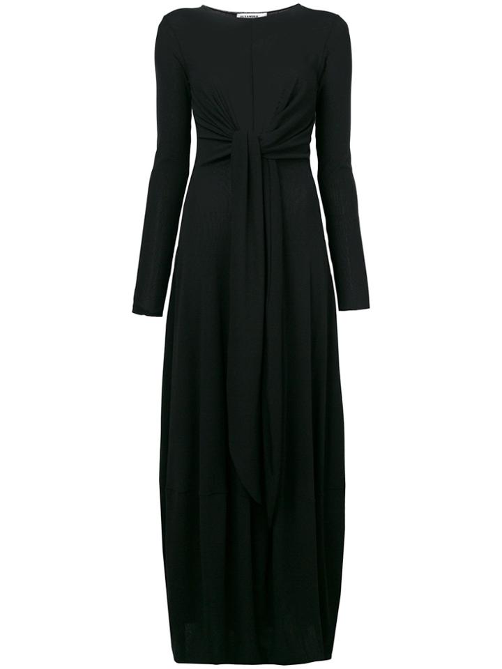 Jil Sander Knotted Waist Dress - Black