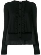Moncler Embroidered Knitted Cardigan - Black