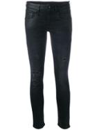 R13 Low-rise Coated Skinny Jeans - Black