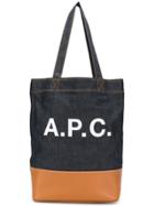 A.p.c. Logo Shopping Bag - Blue