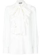 Alexander Mcqueen - Ruffled Blouse - Women - Silk - 42, White, Silk