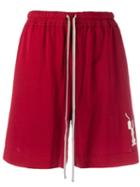 Rick Owens Drkshdw Drawstring Cotton Shorts - Red