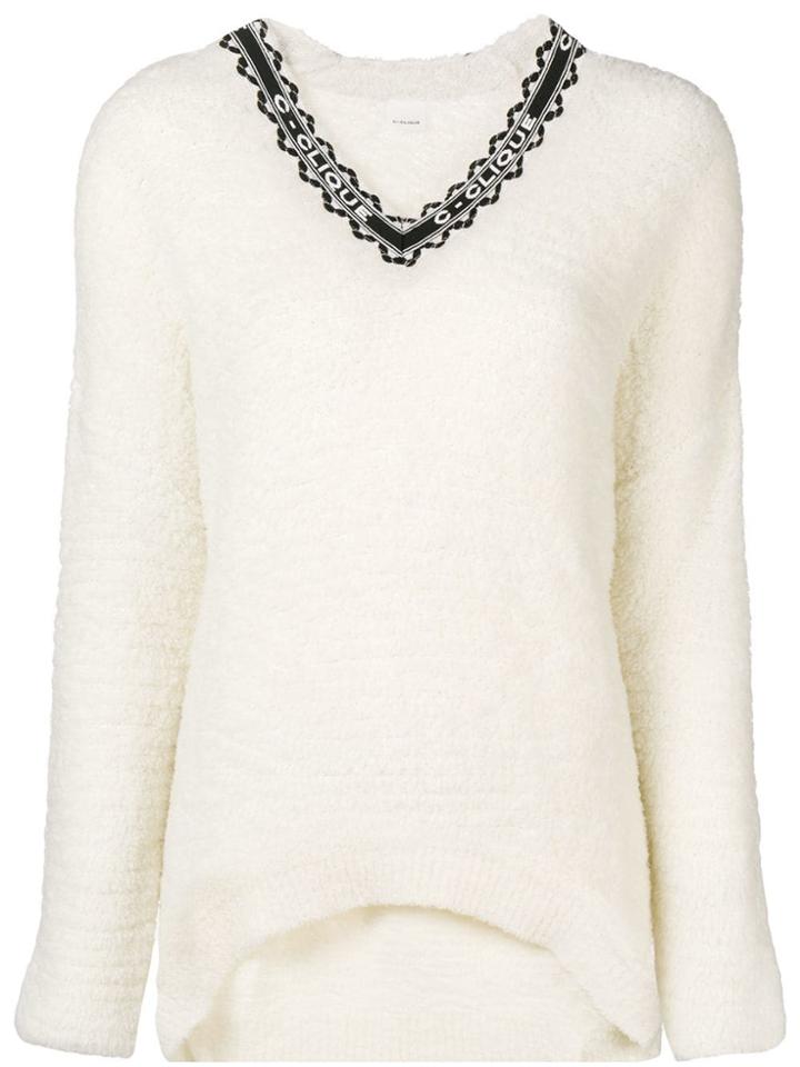 Pinko Fleece Knit Jumper - White