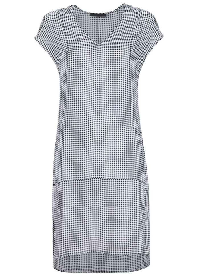 Jenni Kayne Gingham V-neck Dress, Women's, Size: Xs, Black, Silk