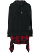 Dsquared2 Flannel-panelled Sweatshirt - Black