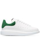 Alexander Mcqueen White And Green Oversized Leather Sneakers