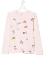 American Outfitters Kids Long Sleeve Shirt With Graphic Print - Pink &