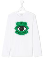 Kenzo Kids Eye Logo Print Top - White
