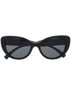 Versace Eyewear Cat-eye Logo Sunglasses - Black
